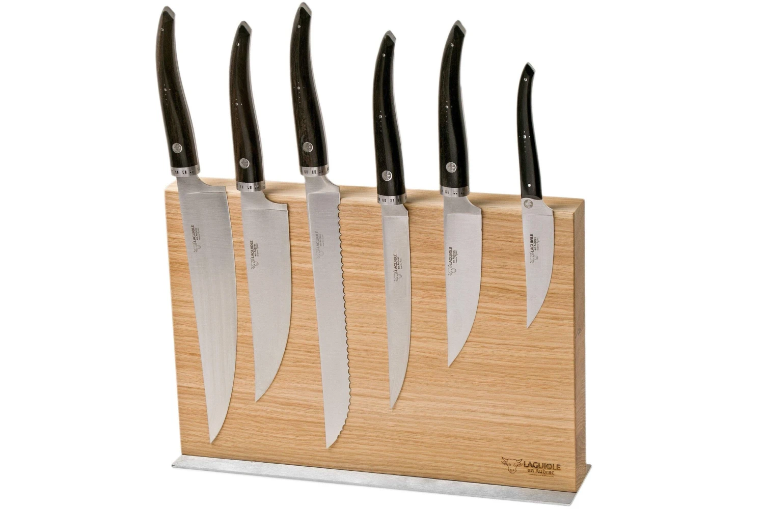 Laguiole En Aubrac Gourmet COL99CUIGOEBIB Juego De Cuchillos De 6 Piezas De Madera De ébano Con Bloque De Cuchillos 3 Laguiole En Aubrac Gourmet COL99CUIGOEBIB Juego De Cuchillos De 6 Piezas De Madera De ébano Con Bloque De Cuchillos
