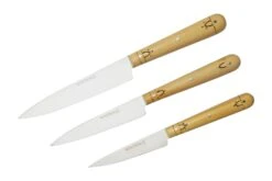 Nontron Traditional Set Of 3 Kitchen Knives, T3OFRBU Juego De Cuchillos De 3 Piezas -Yaxell Ventas NNT3OFRBU 02 nontron