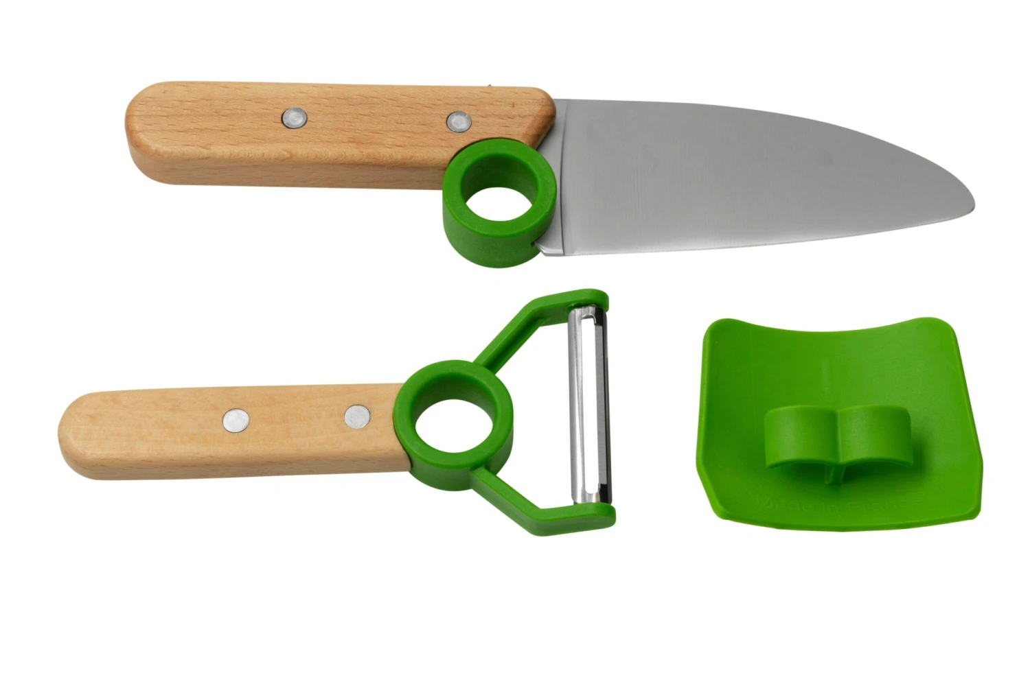 Opinel Le Petit Chef 002577 Juego De Cuchillos De Cocina, Verde 4 Opinel Le Petit Chef 002577 Juego De Cuchillos De Cocina, Verde - Imagen 2