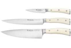 Wüsthof Classic Ikon Blanco Juego De Cuchillo 3-uds -Yaxell Ventas WU1120460301 01 wusthof stockfoto